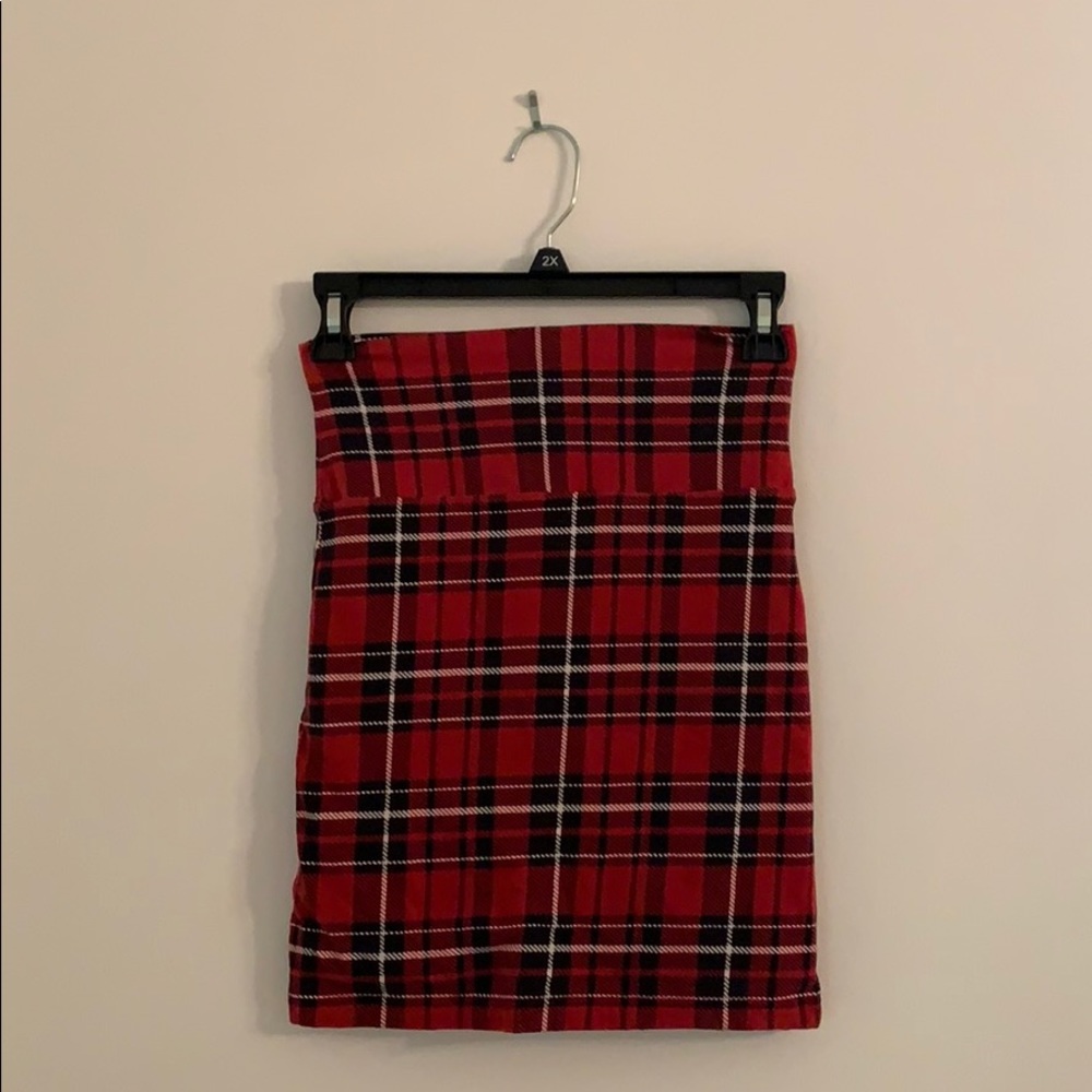 plaid pencil skirt
